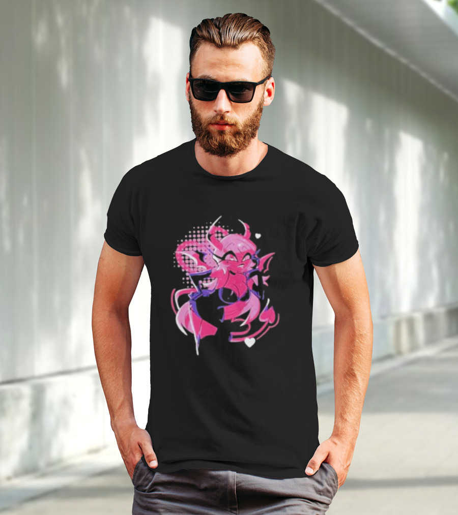 Helluva Boss Verosika Mayday Pink Demon Character T-Shirt