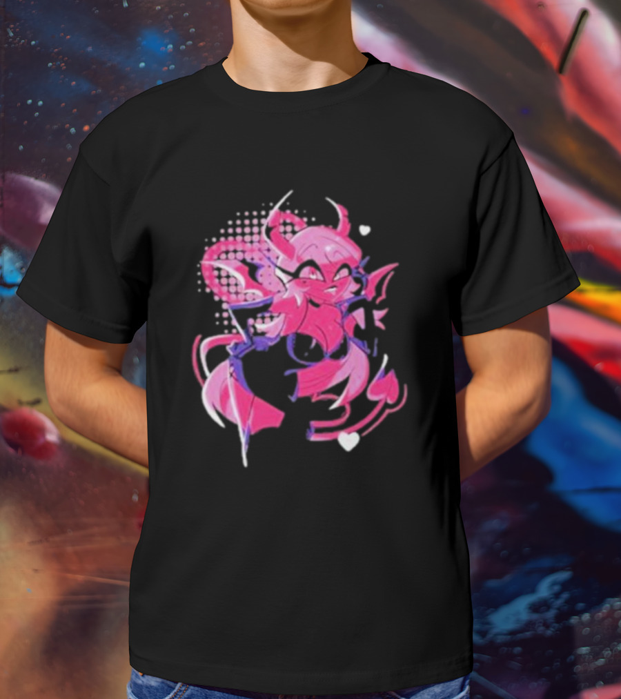 Helluva Boss Verosika Mayday Pink Demon Character T-Shirt