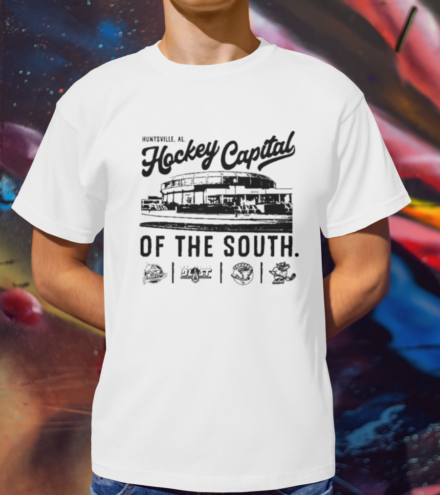 Huntsville AL Hockey Capital Of The South Stadium Image And Team T-Shirt