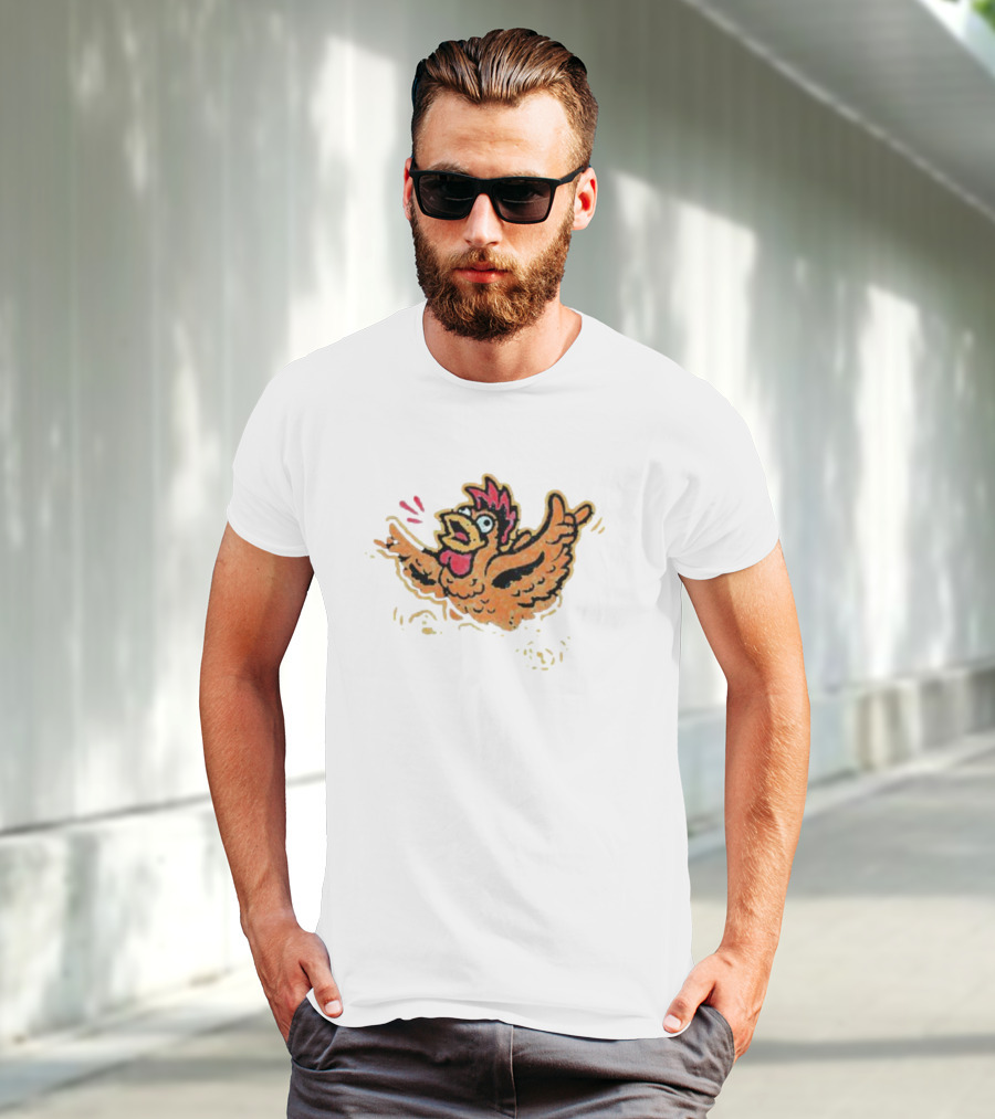 Hype-hens Primary Illustrated Cartoon Chicken T-Shirt