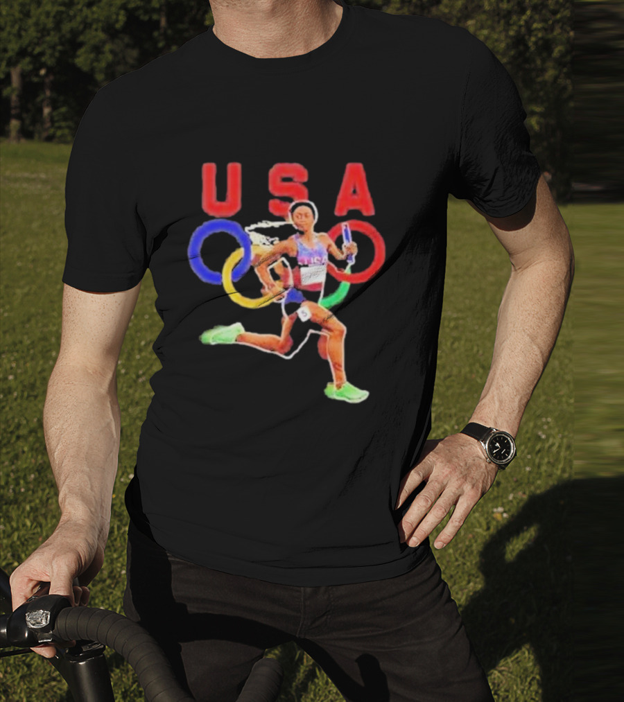 USA Olympic Runner Sha’carri Richardson Paris T-Shirt