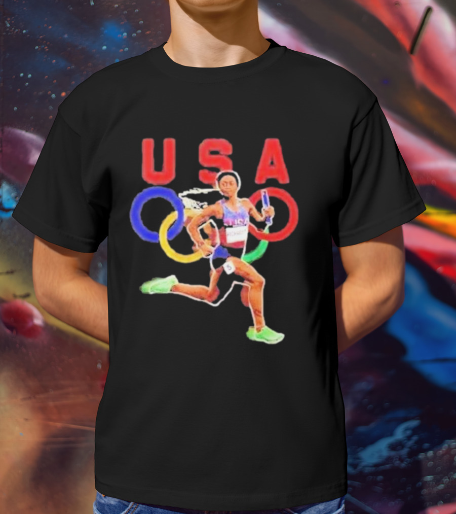 USA Olympic Runner Sha’carri Richardson Paris T-Shirt