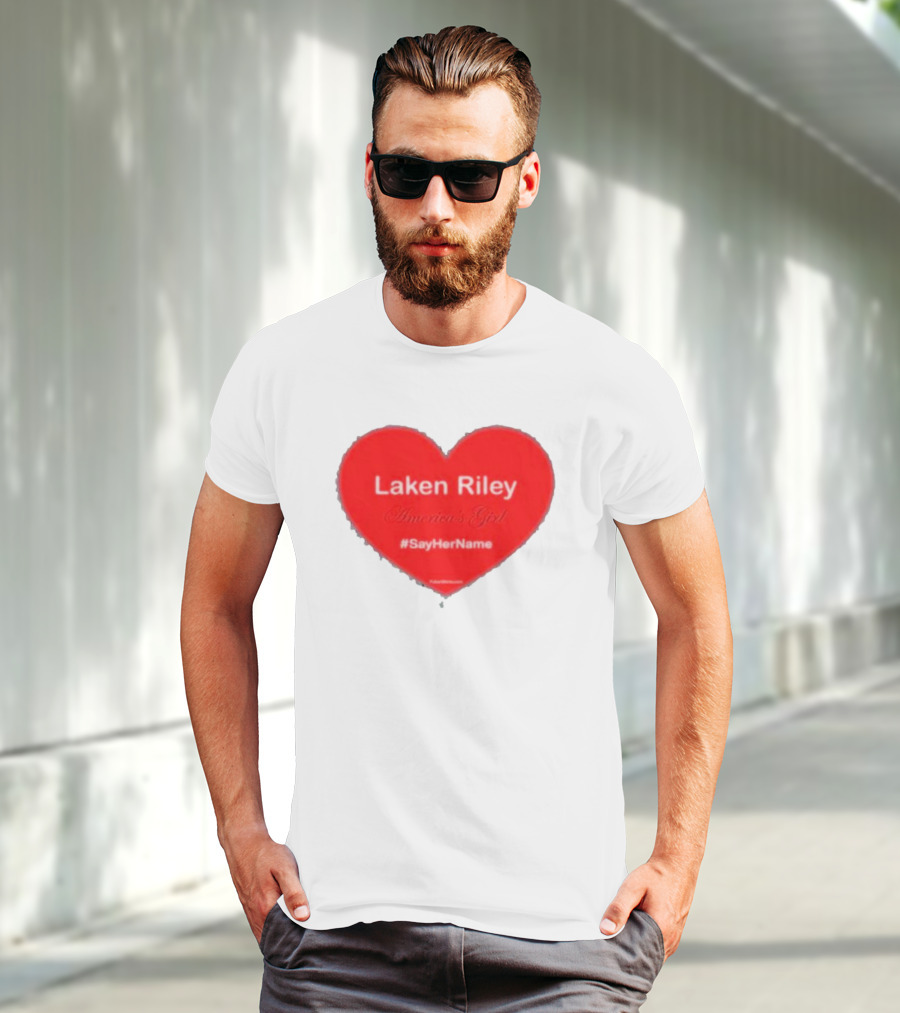 Laken Riley America's Girl #SayHerName Heart T-Shirt
