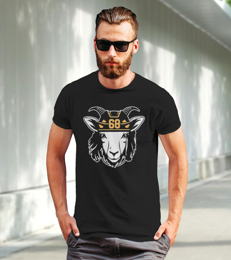 Goat 68 Jaromir Jagr Pittsburgh Penguins Hockey Legend T-Shirt