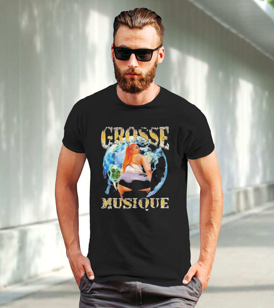 Grosse Musique Earth Background Rare Bootleg T-Shirt