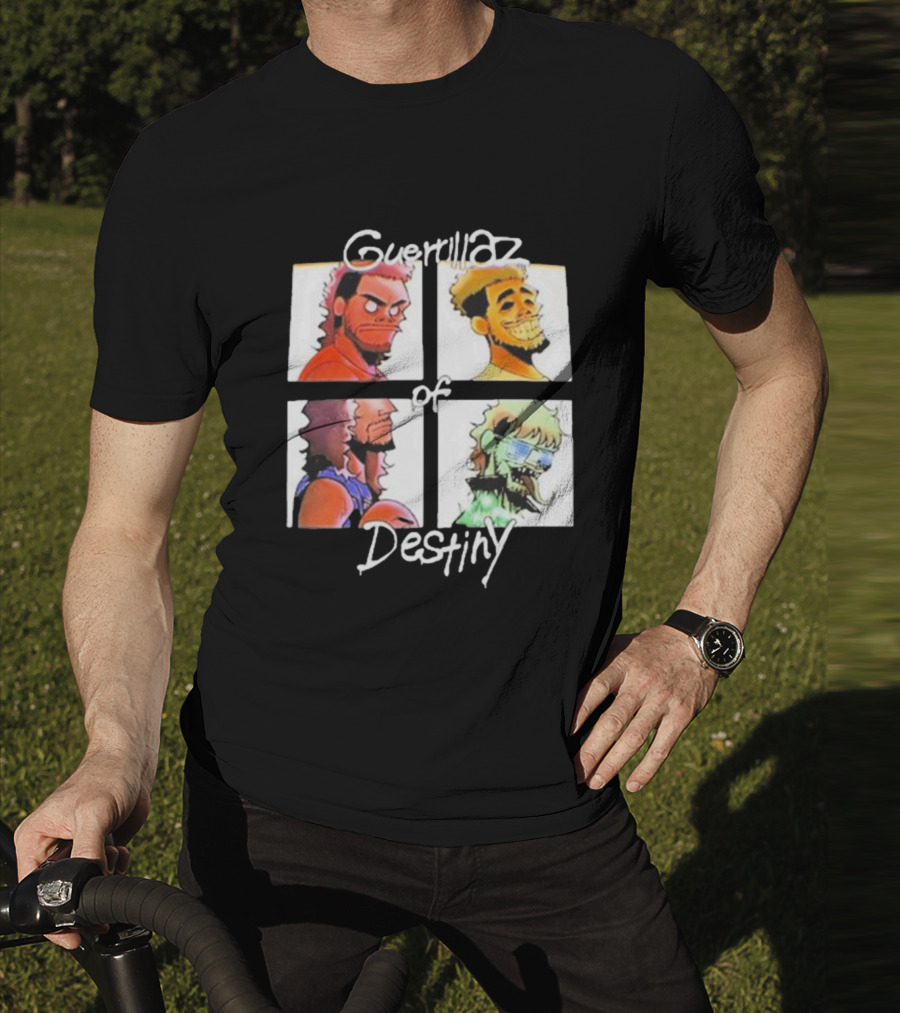 Guerrillaz Of Destiny Cartoon Quartet Pop Culture Faces T-Shirt