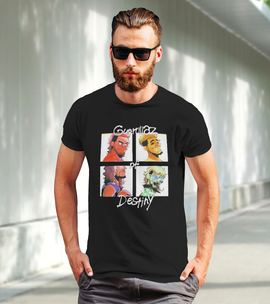 Guerrillaz Of Destiny Cartoon Quartet Pop Culture Faces T-Shirt