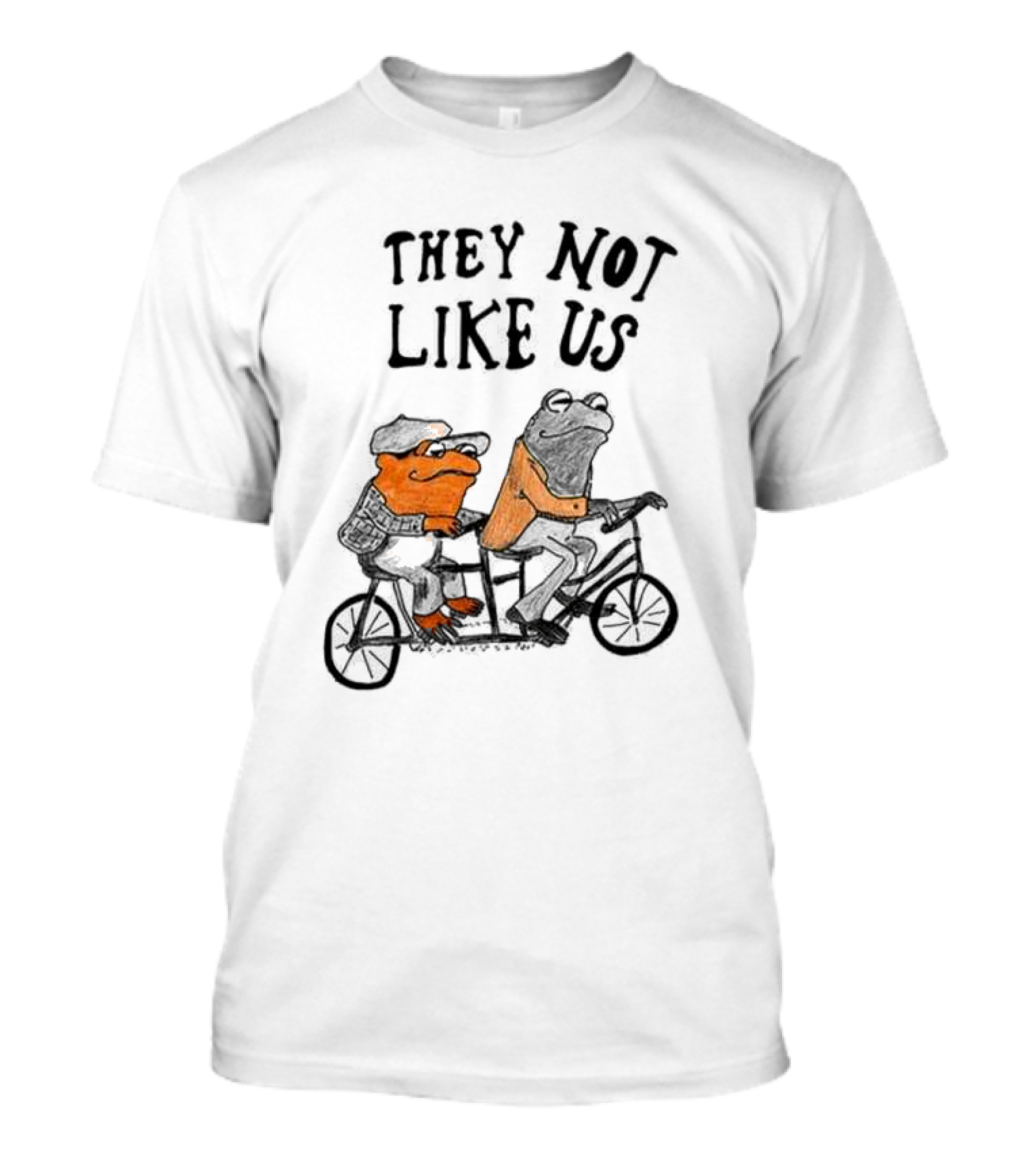 They Not Like Us Frog Riding Bike Duo T-Shirt