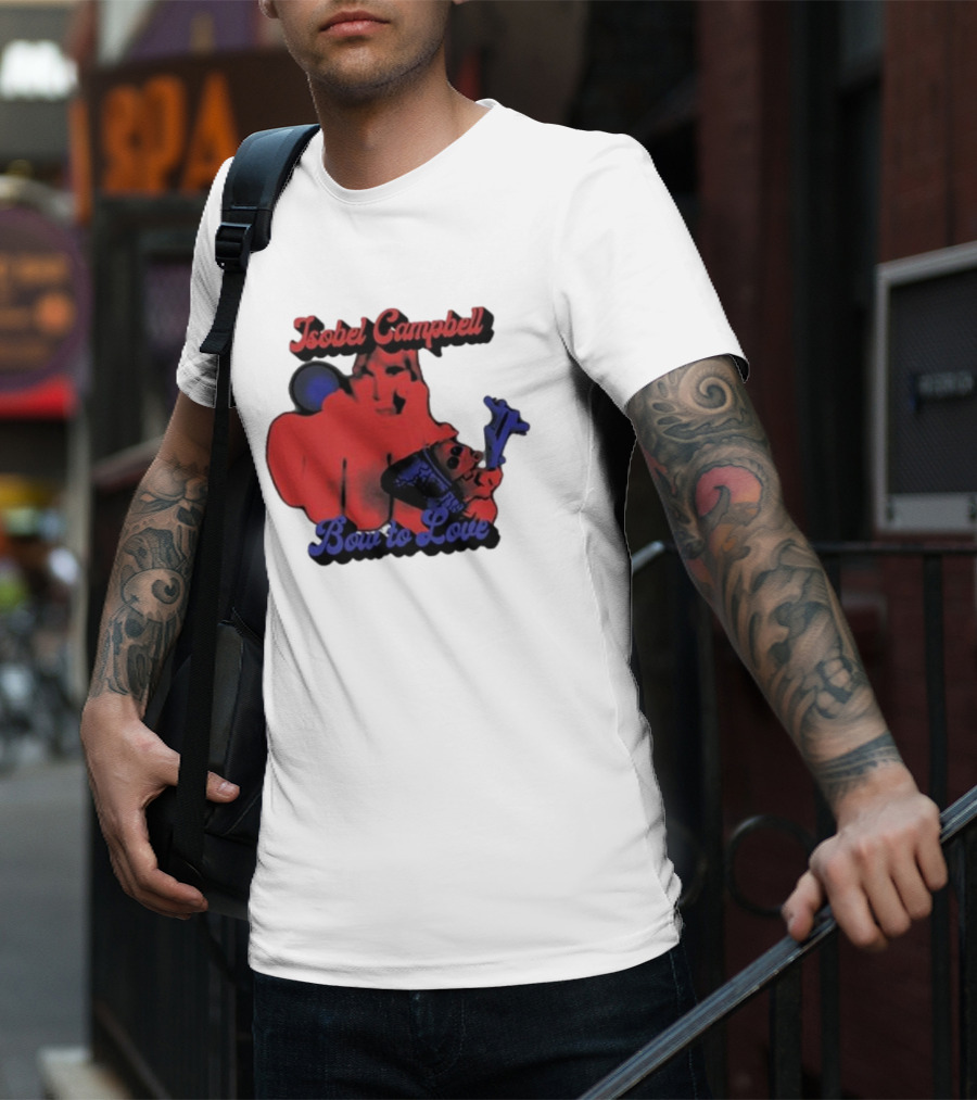 Isobel Campbell Bow To Love Retro Red And Blue T-Shirt