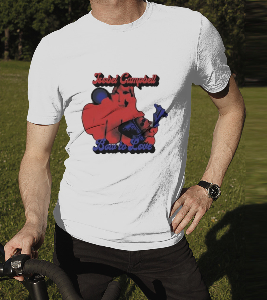 Isobel Campbell Bow To Love Retro Red And Blue T-Shirt