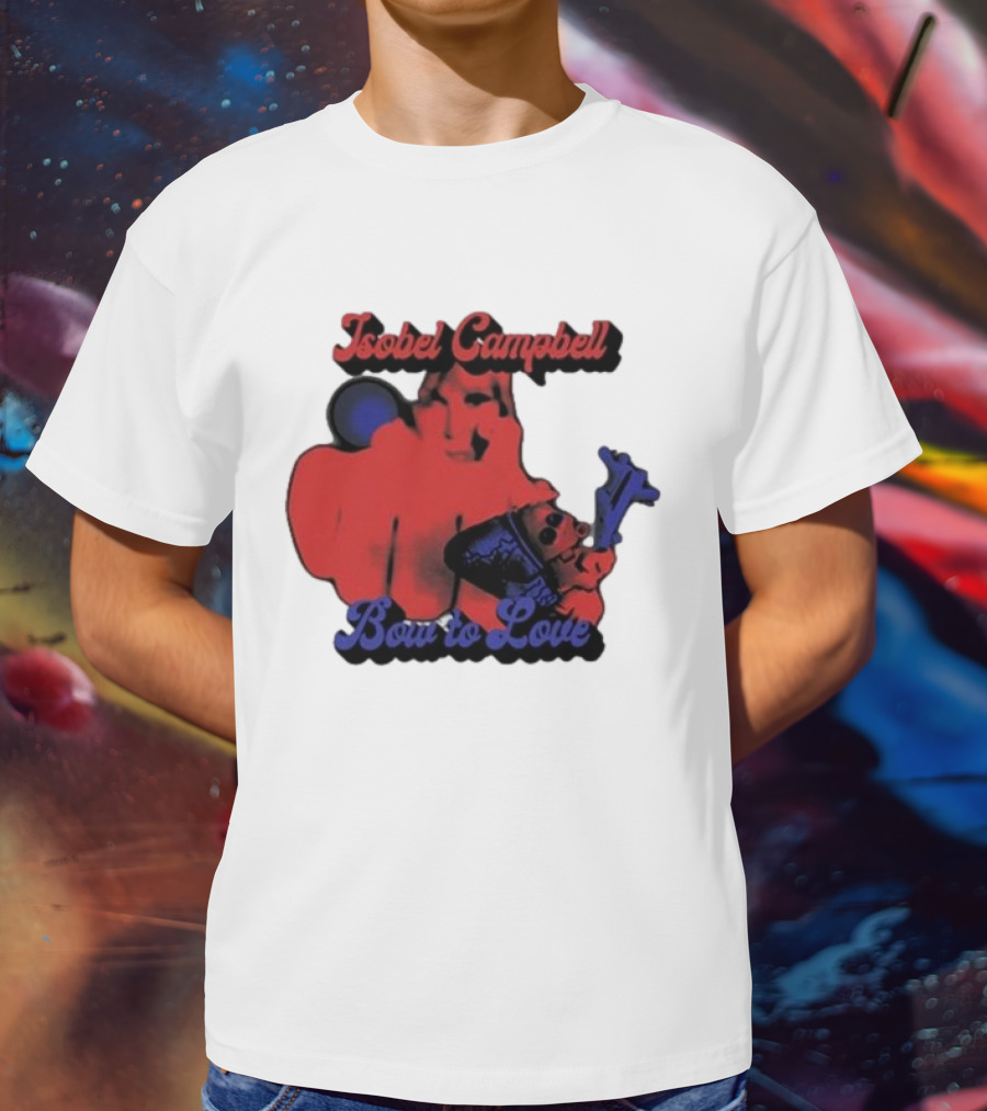 Isobel Campbell Bow To Love Retro Red And Blue T-Shirt