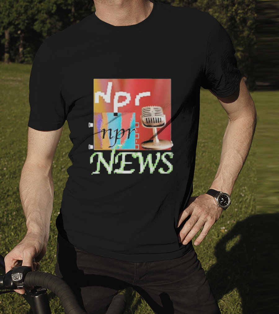 NPR News Vintage Microphone Graphic Jack Corbett TikTok T-Shirt