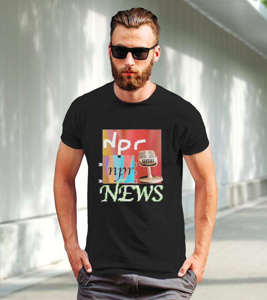 NPR News Vintage Microphone Graphic Jack Corbett TikTok T-Shirt