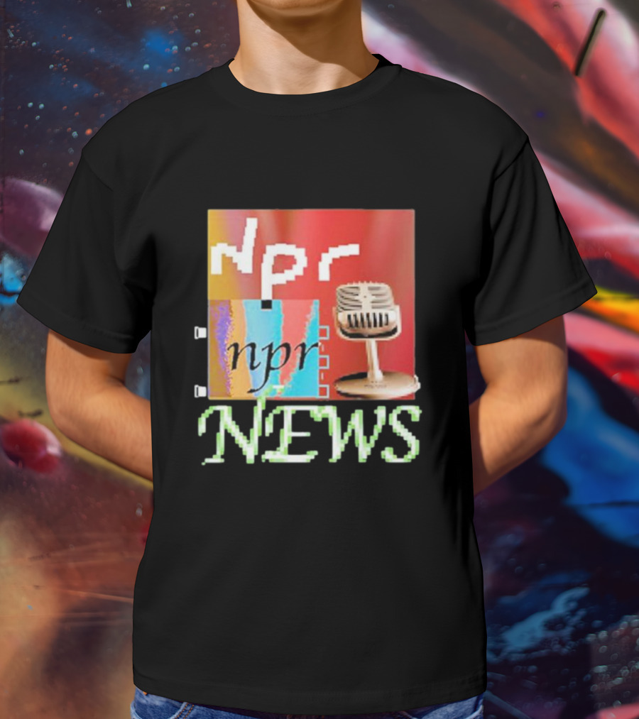 NPR News Vintage Microphone Graphic Jack Corbett TikTok T-Shirt