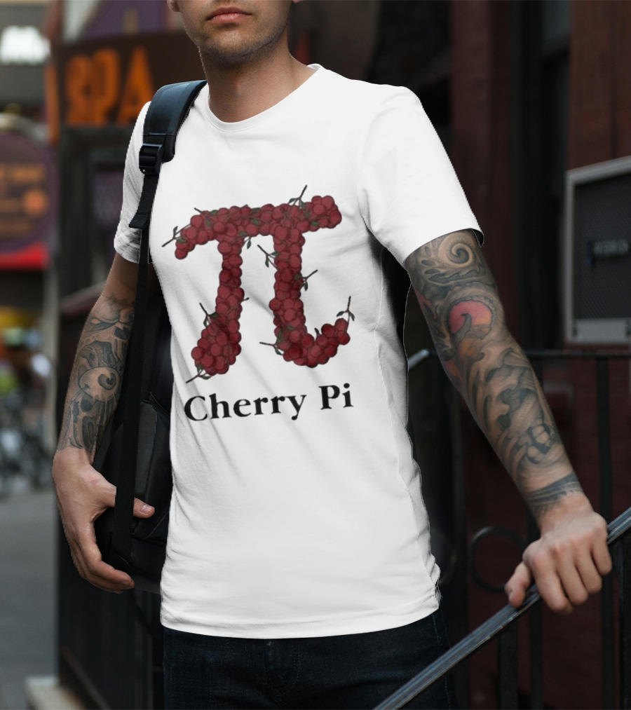 Cherry Pi Jon Hurwitz π Symbol Made Of Red Cherries T-Shirt
