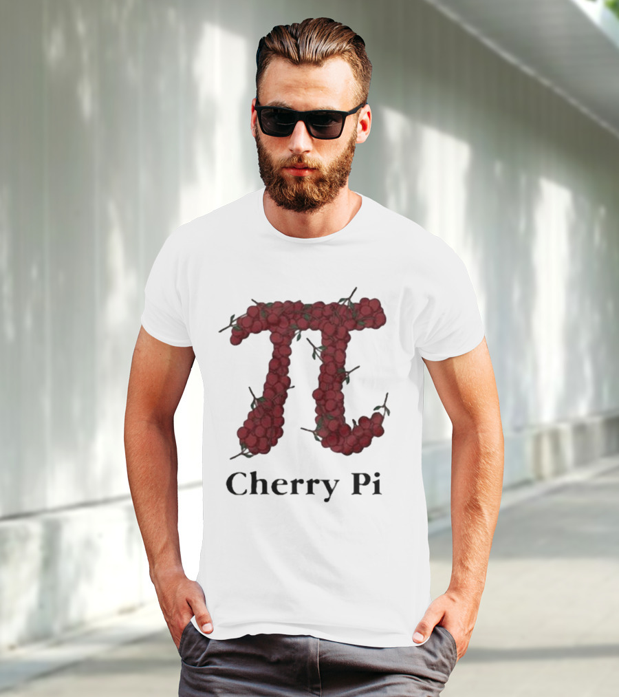 Cherry Pi Jon Hurwitz π Symbol Made Of Red Cherries T-Shirt