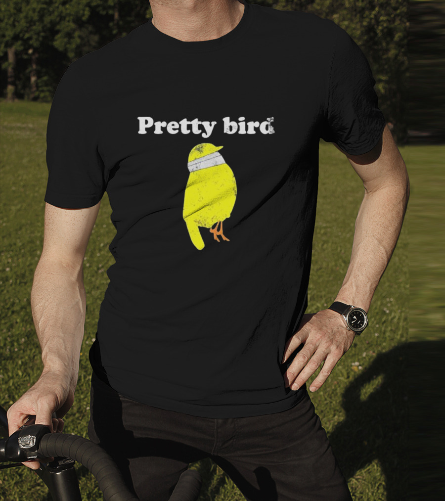 Pretty Bird Yellow Bandit Bird Retro Style Jonathan Swanson T-Shirt