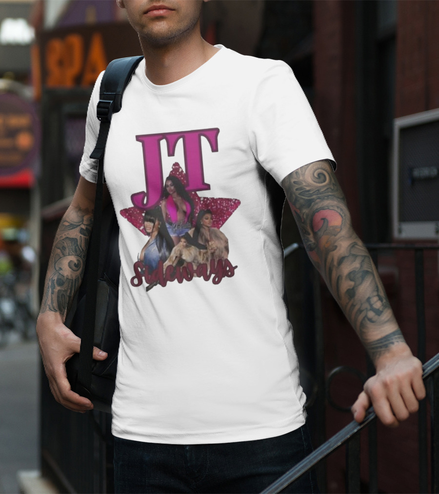 JT Sideways Star Pink Glamorous Portraits T-Shirt