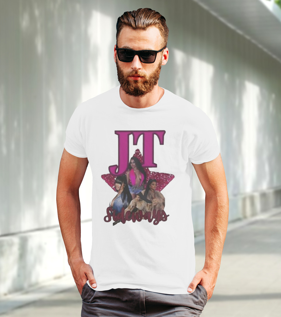 JT Sideways Star Pink Glamorous Portraits T-Shirt