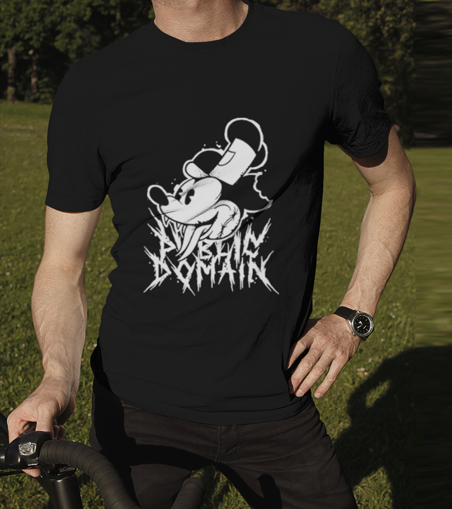 Junkyardla Mickey Mouse Public Domain Grim T-Shirt