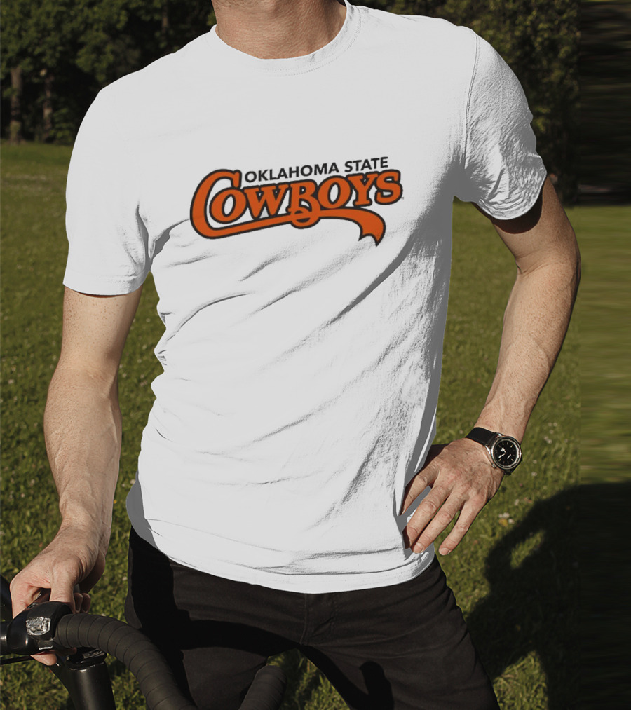 Oklahoma State Cowboys Stylized Orange Text T-Shirt