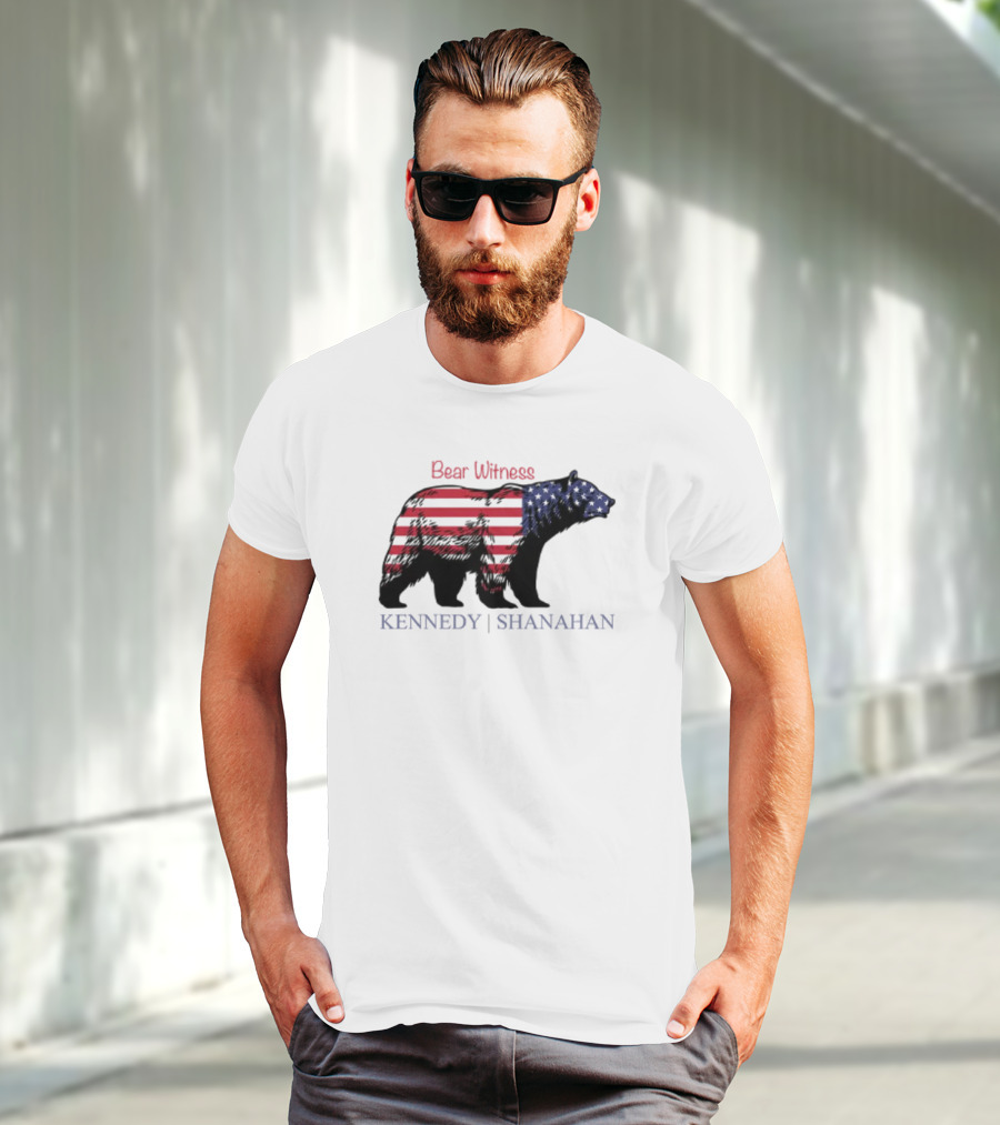 Bear Witness American Flag Bear Kennedy Shanahan T-Shirt