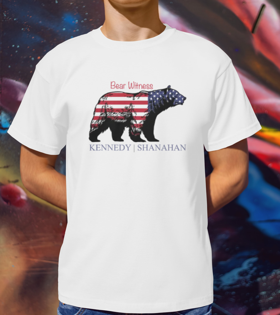 Bear Witness American Flag Bear Kennedy Shanahan T-Shirt