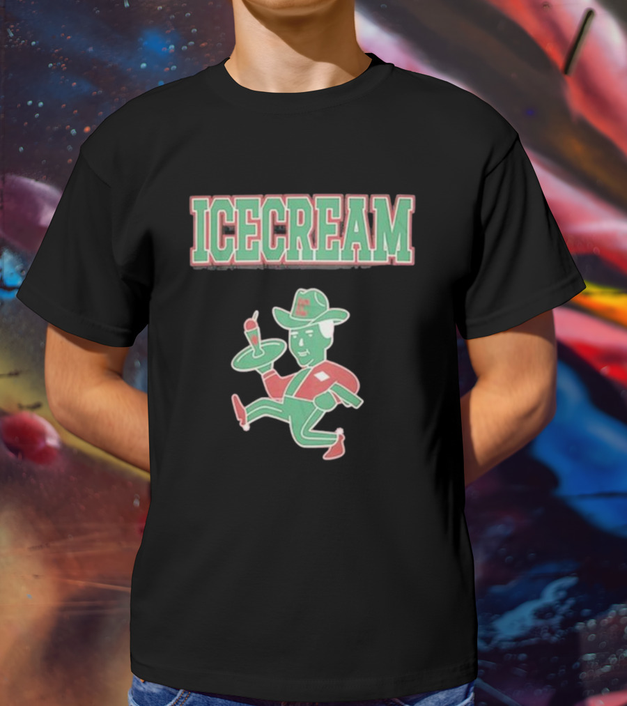 ICECREAM Retro Cowboy Dessert T-Shirt