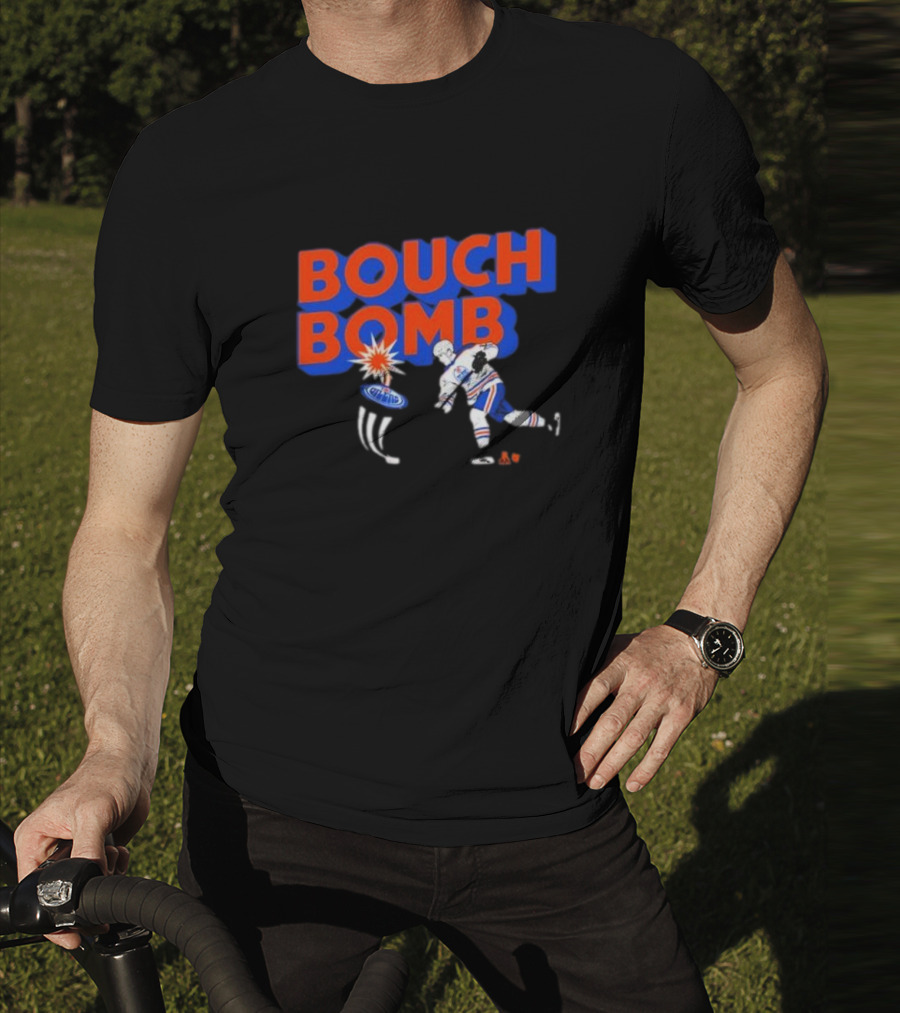 Bouch Bomb Ice District Evan Bouchard Edmonton Oilers T-Shirt