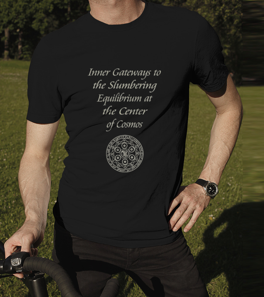 Inner Gateways To The Slumbering Equilibrium At The Center Of Cosmos Mandala T-Shirt