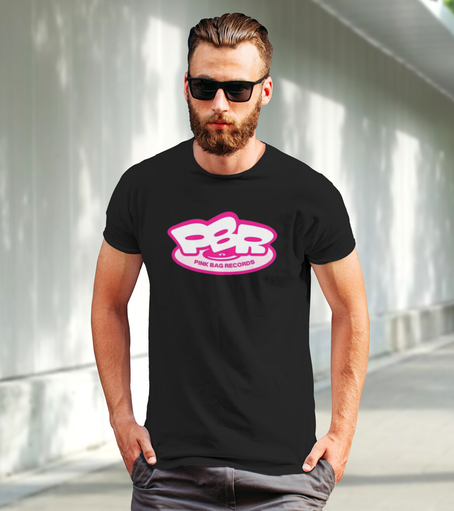 PBR Pink Bag Records PBR Bubble Text T-Shirt