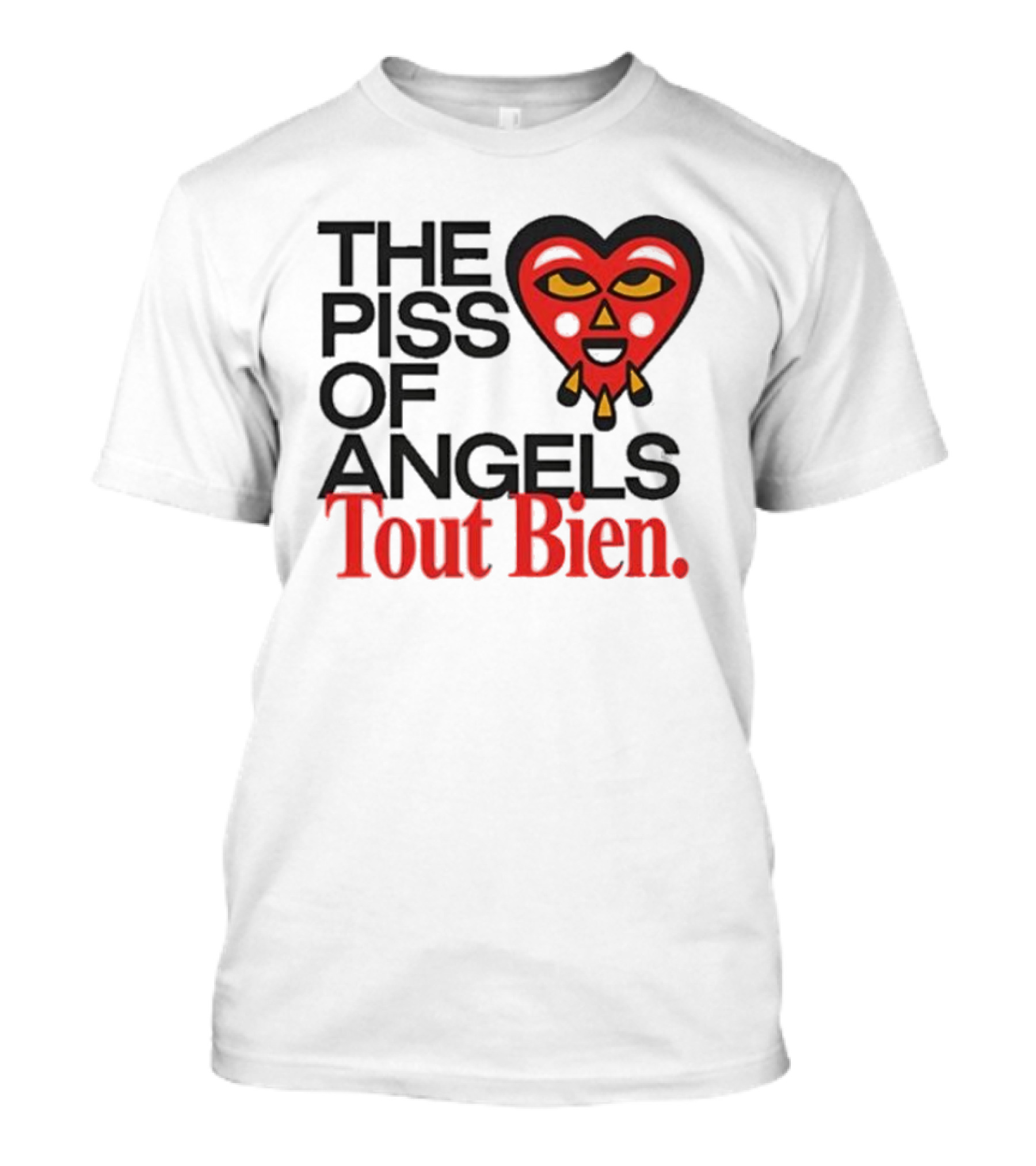 Tout Bien The Piss Of Angels Red Heart Face T-Shirt