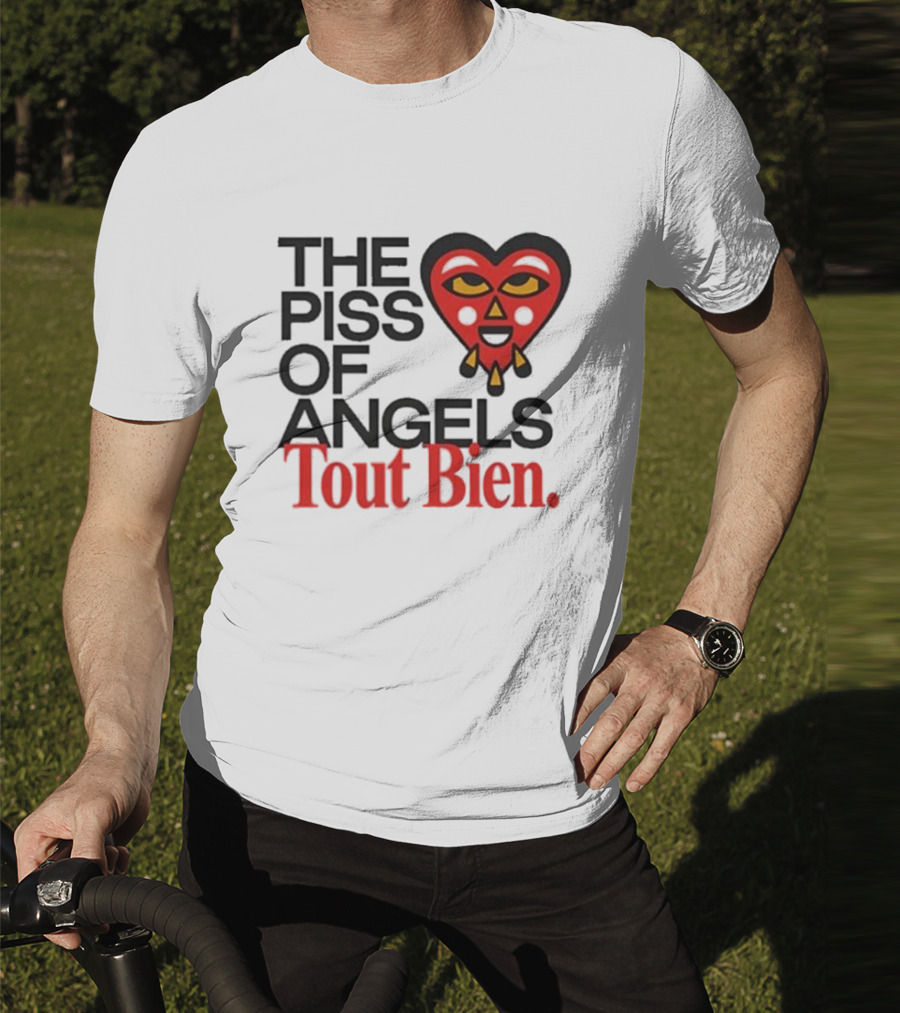 Tout Bien The Piss Of Angels Red Heart Face T-Shirt