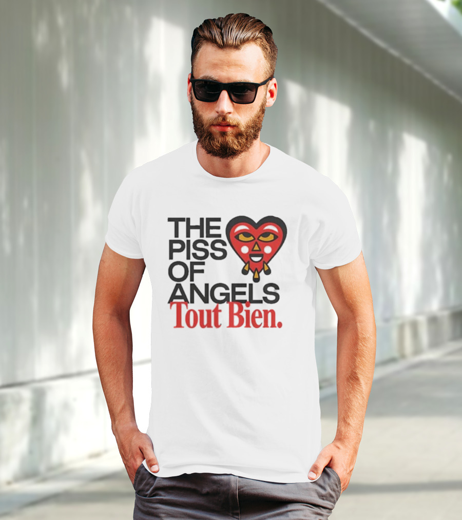 Tout Bien The Piss Of Angels Red Heart Face T-Shirt