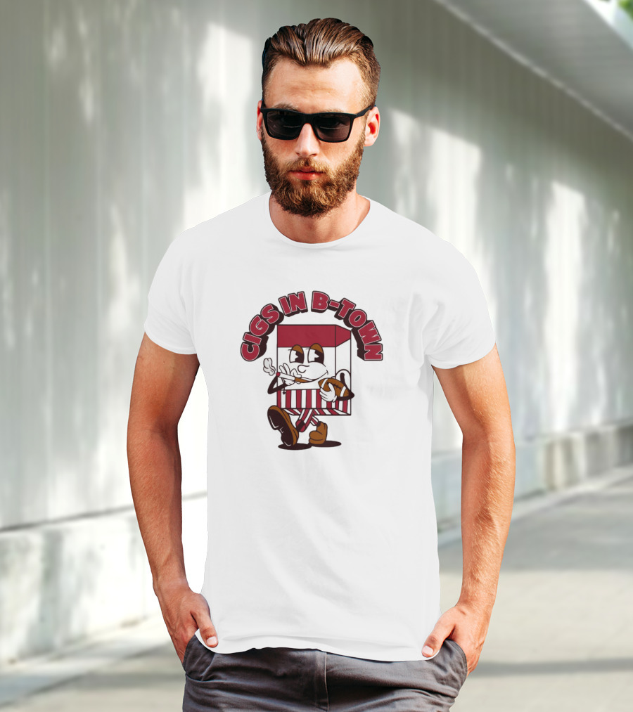 Store Cigs In B-Town Cartoon Smoking Pack T-Shirt