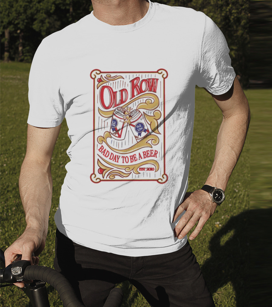 Old Row Retro Mirror Bad Day To Be A Beer Est 2010 T-Shirt