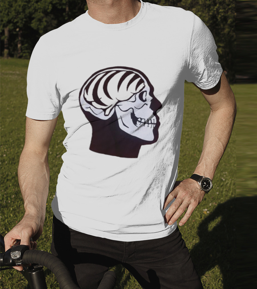 Bengal Brain Skull With Orange Highlights T-Shirt
