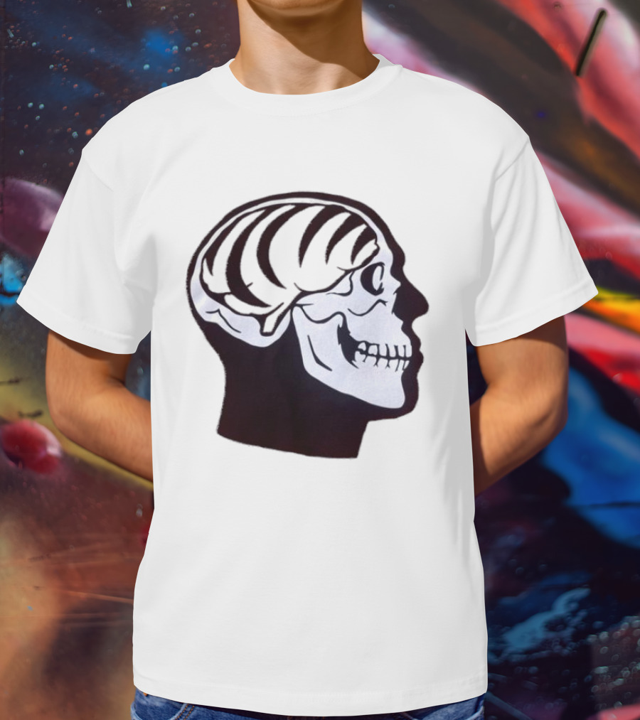 Bengal Brain Skull With Orange Highlights T-Shirt