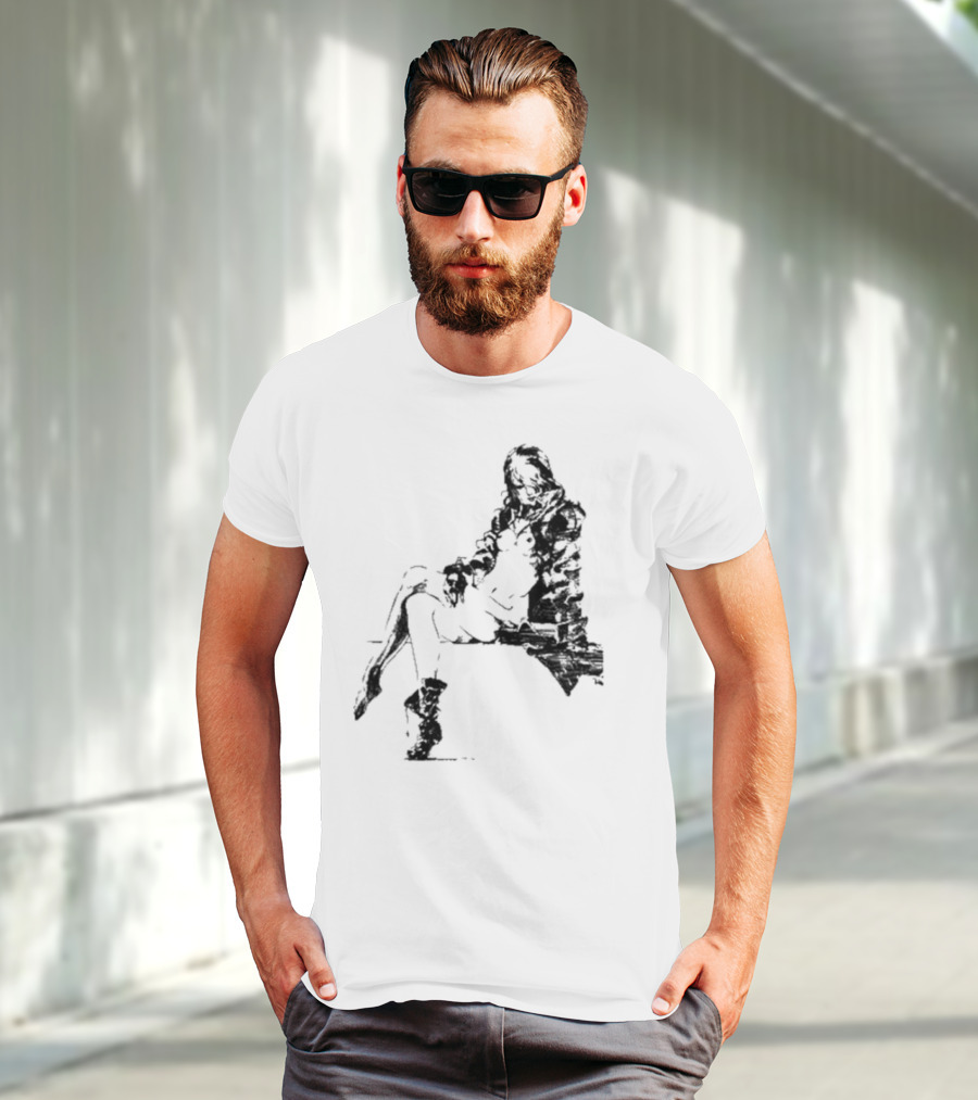 Espionagevr Store Big Sniper Mysterious Figure In Long Coat And Boots T-Shirt