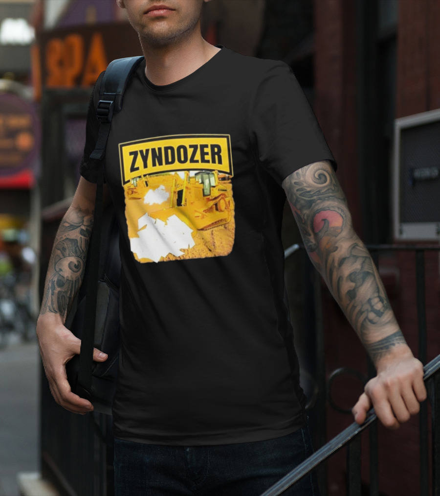 Zyndozer Funny Ahh Tees Bulldozer Image T-Shirt
