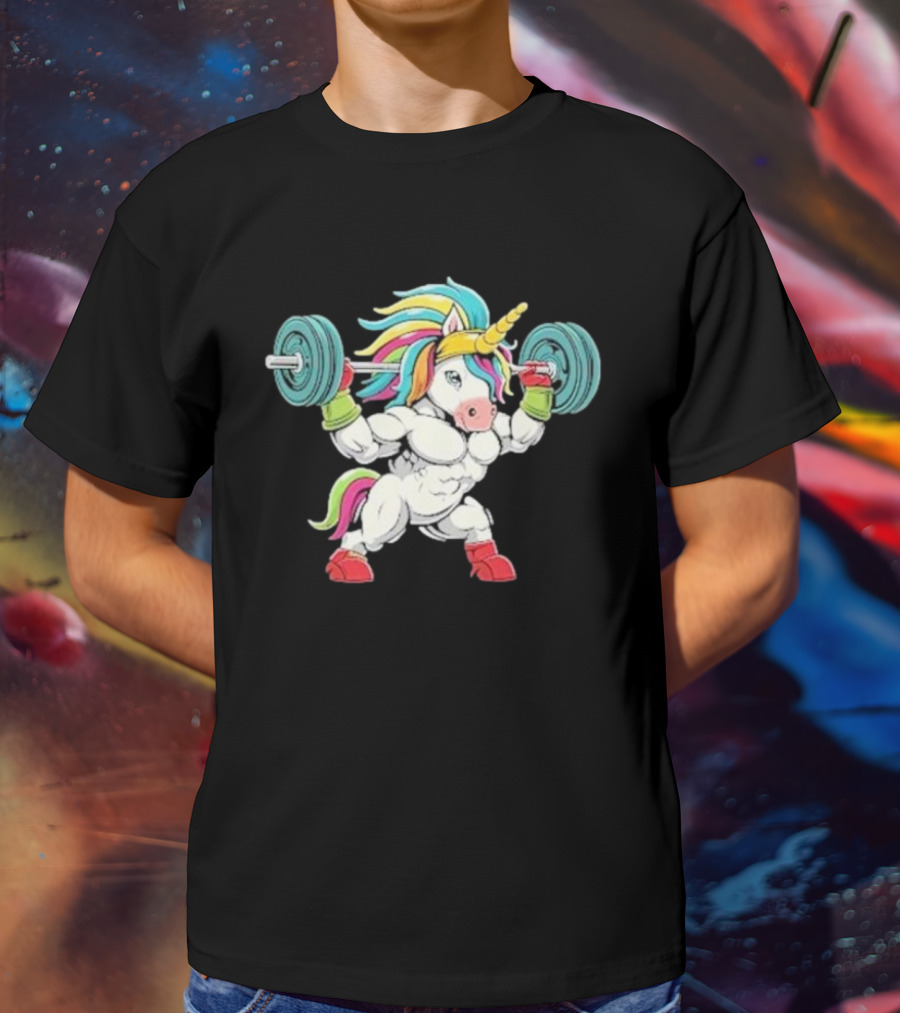 Classic Gym Unicorn Lifting Weights Funny Adorable Pet T-Shirt