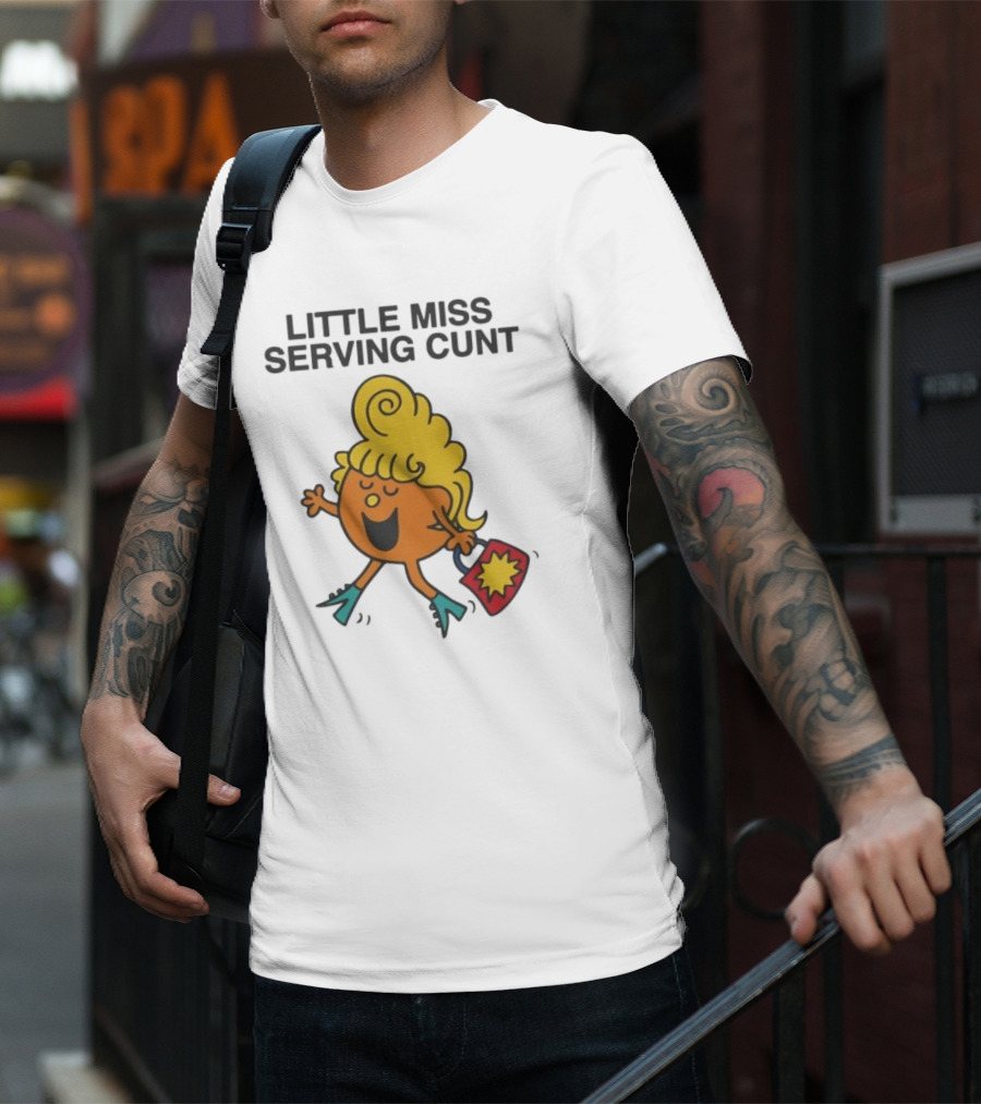 Little Miss Serving Cunt Retro Cartoon Character T-Shirt