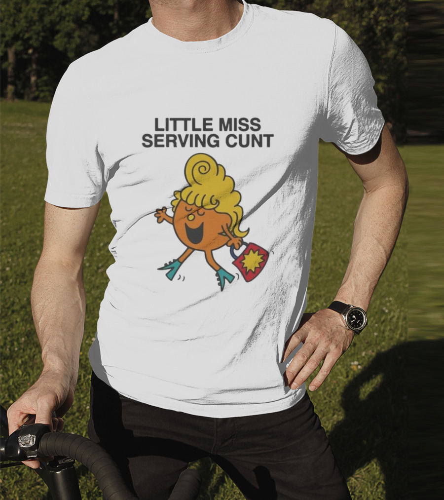 Little Miss Serving Cunt Retro Cartoon Character T-Shirt
