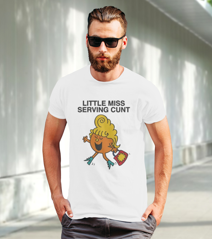 Little Miss Serving Cunt Retro Cartoon Character T-Shirt