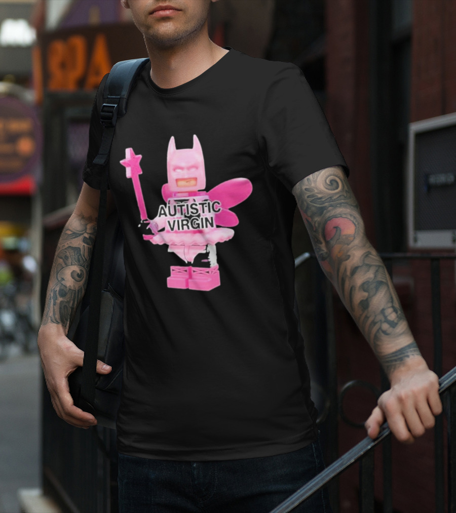 Autistic Virgin Pink Lego Fairy Batman T-Shirt
