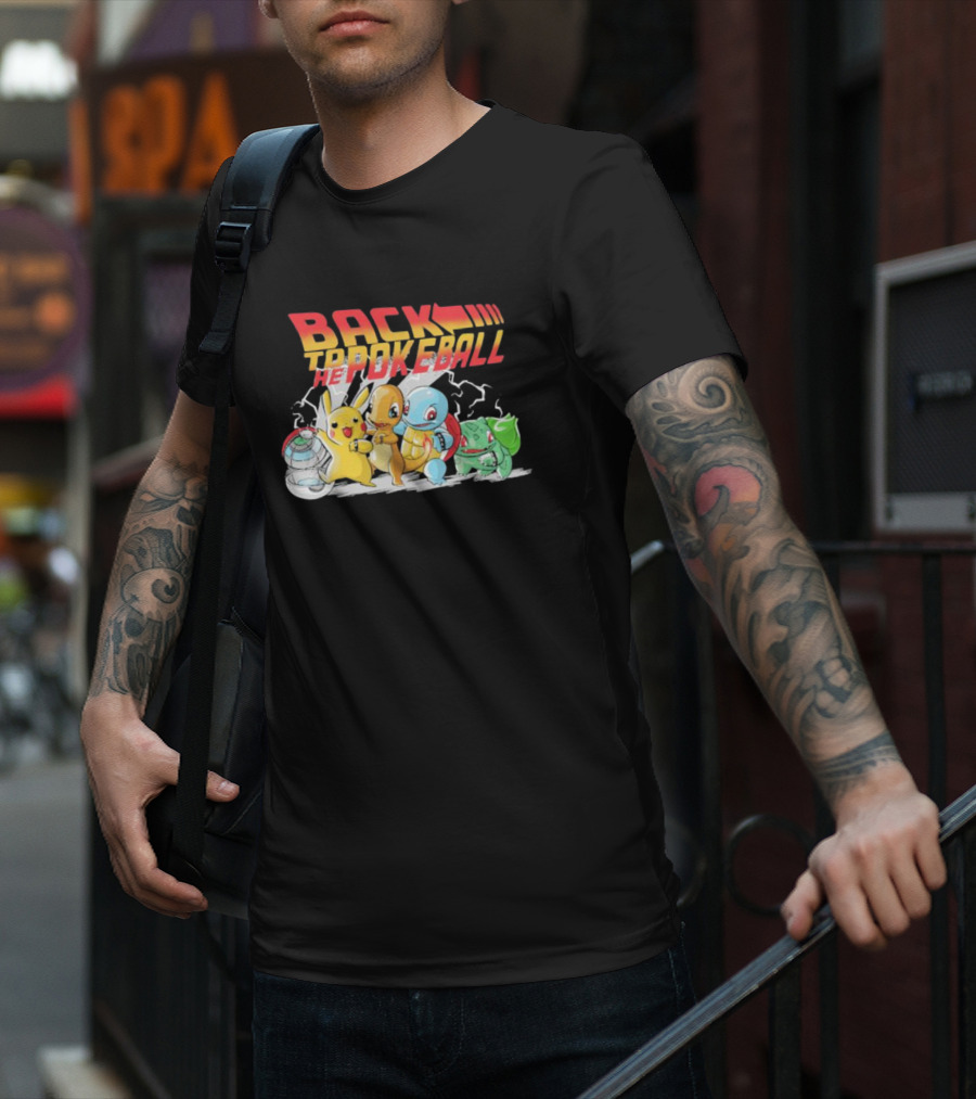 BACK TO THE POKEBALL PIKACHU CHARMANDER SQUIRTLE BULBASAUR T-Shirt