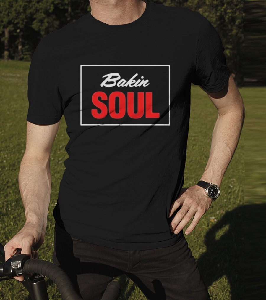 Bakin Soul Black And Red Bold Typography Block T-Shirt