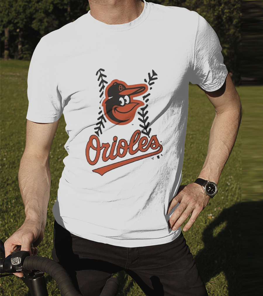 Baltimore Orioles Logo Personalized Name And Number Fastball T-Shirt