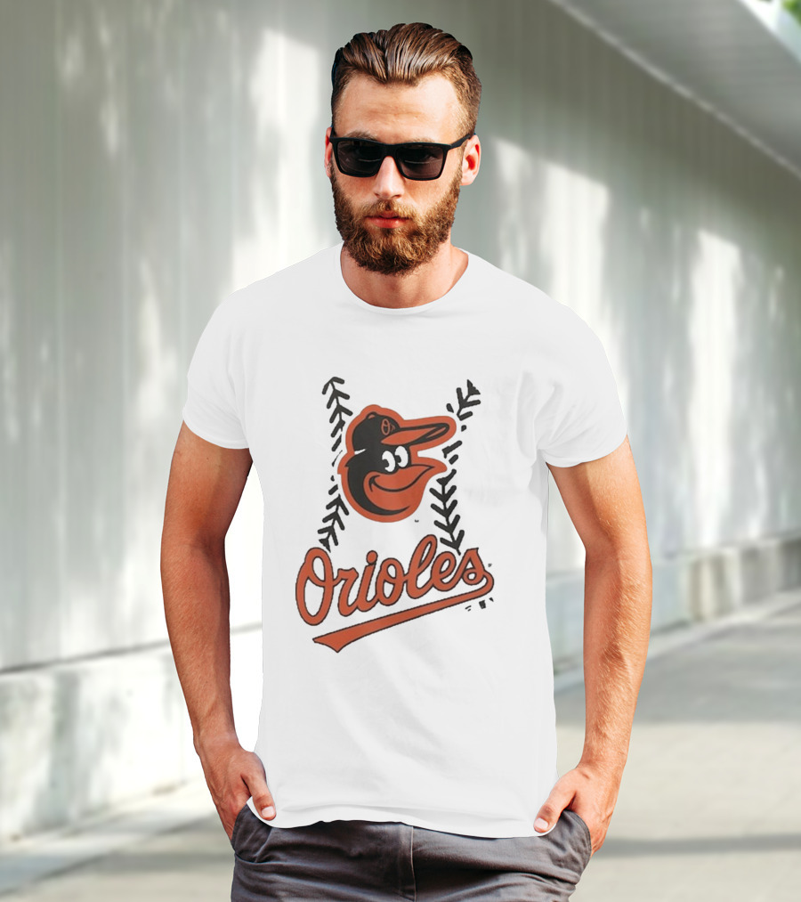 Baltimore Orioles Logo Personalized Name And Number Fastball T-Shirt
