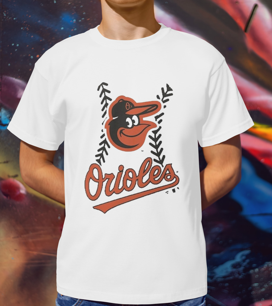 Baltimore Orioles Logo Personalized Name And Number Fastball T-Shirt